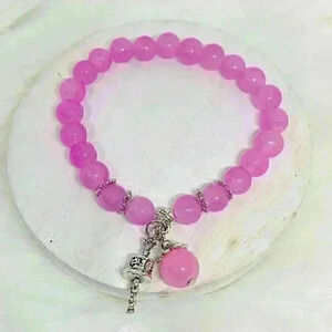Pinky Pink Beaded Bracelet